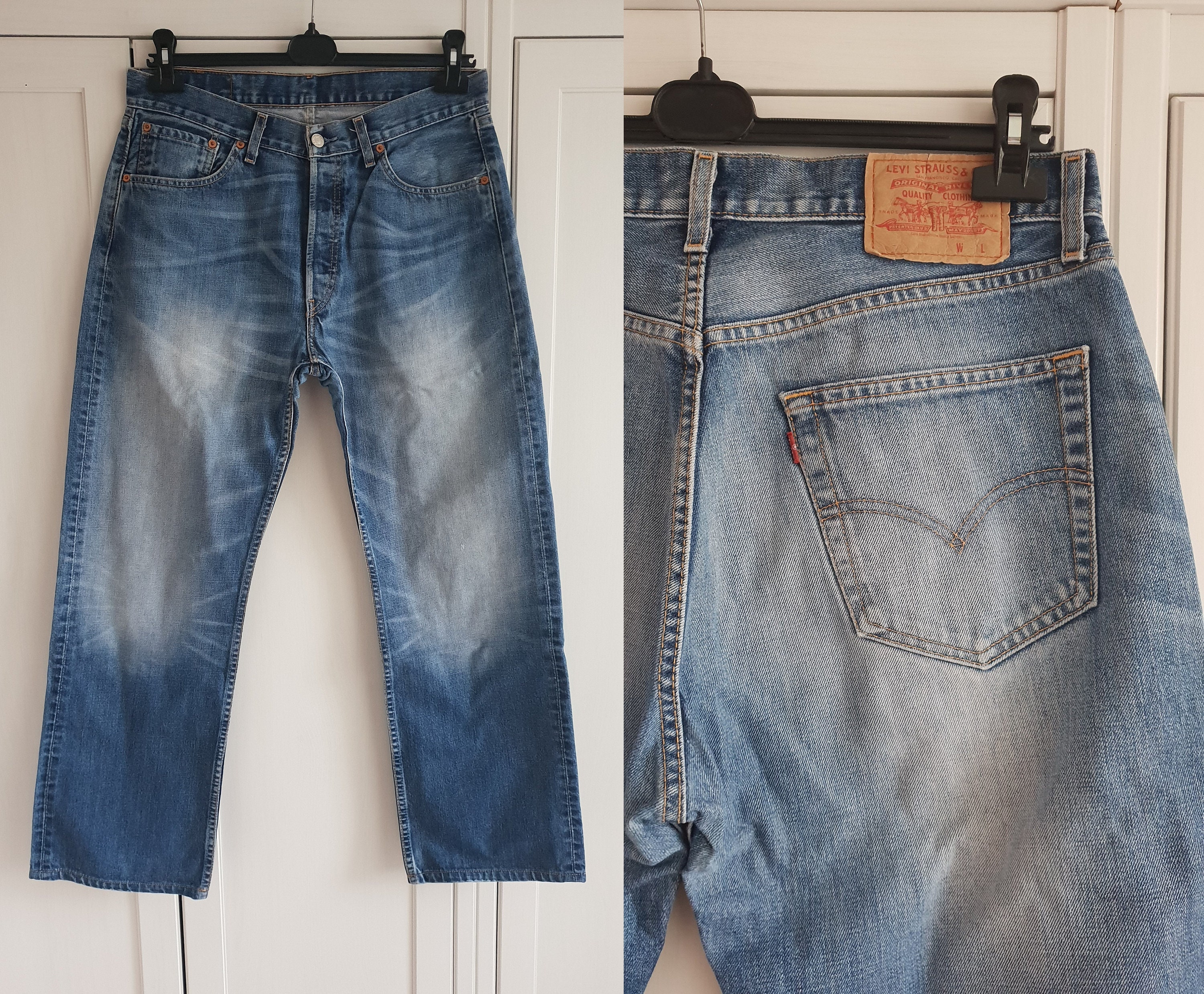 Levis 508 Jeans High Waist Vintage Blue Men Women Levi's - Etsy Hong Kong