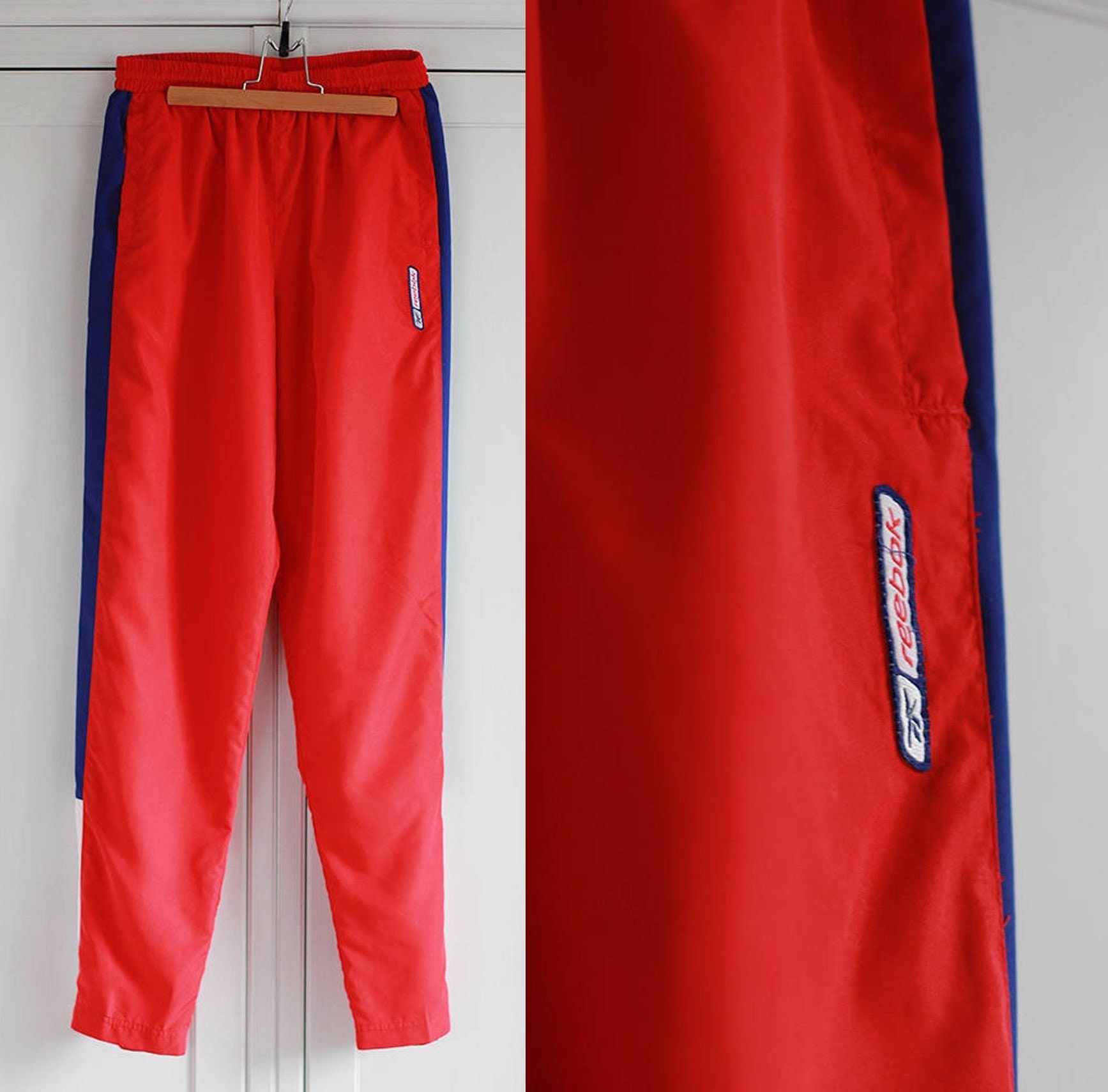 Vintage Reebok Tracksuit Pants Red Blue White Women Etsy