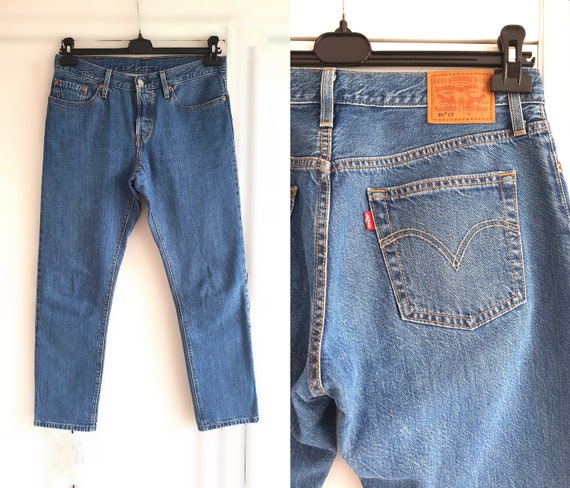 Vintage Levis 501 CT Jeans Blue Denim Mid Rise Bo… - image 1