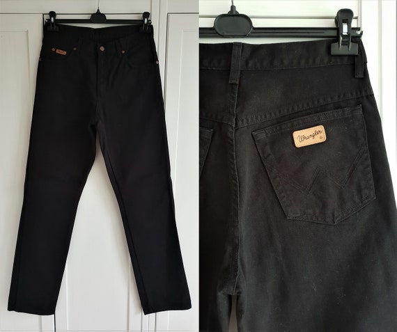 Vintage Wrangler Black Jeans Men Women High Waisted Jeans Size W32 L36 -   Canada