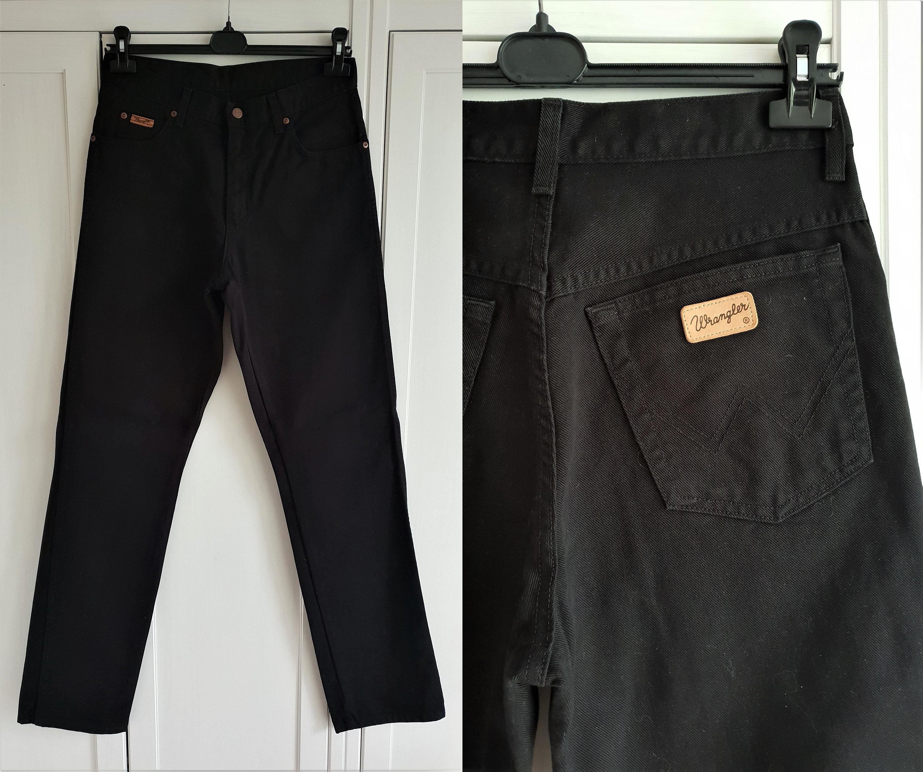 Vintage Wrangler Black Jeans Women High Size - Etsy