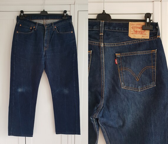 Vintage Levis 751 Jeans Blue Denim Men Women Size W34 L30 34 X | Etsy