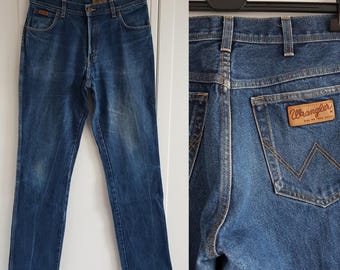 Vintage Wrangler Jeans Blue Denim Jeans Pants Size W35 L36