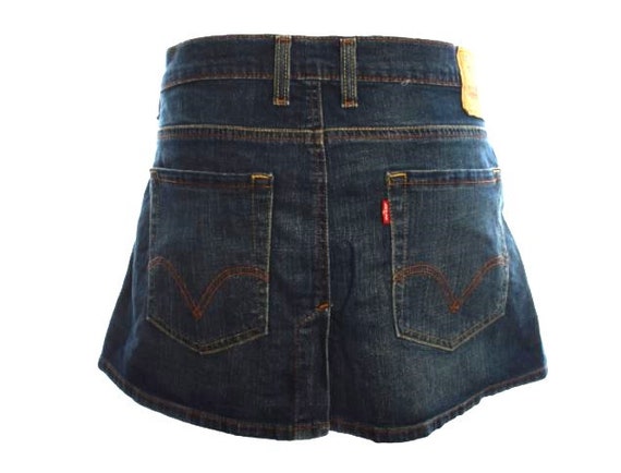 Levis Jeans Mini Skirt Blue Denim Levi's Size XS … - image 4
