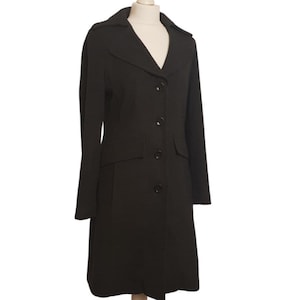 Vintage Black Wool Coat by Adagio Women Size M