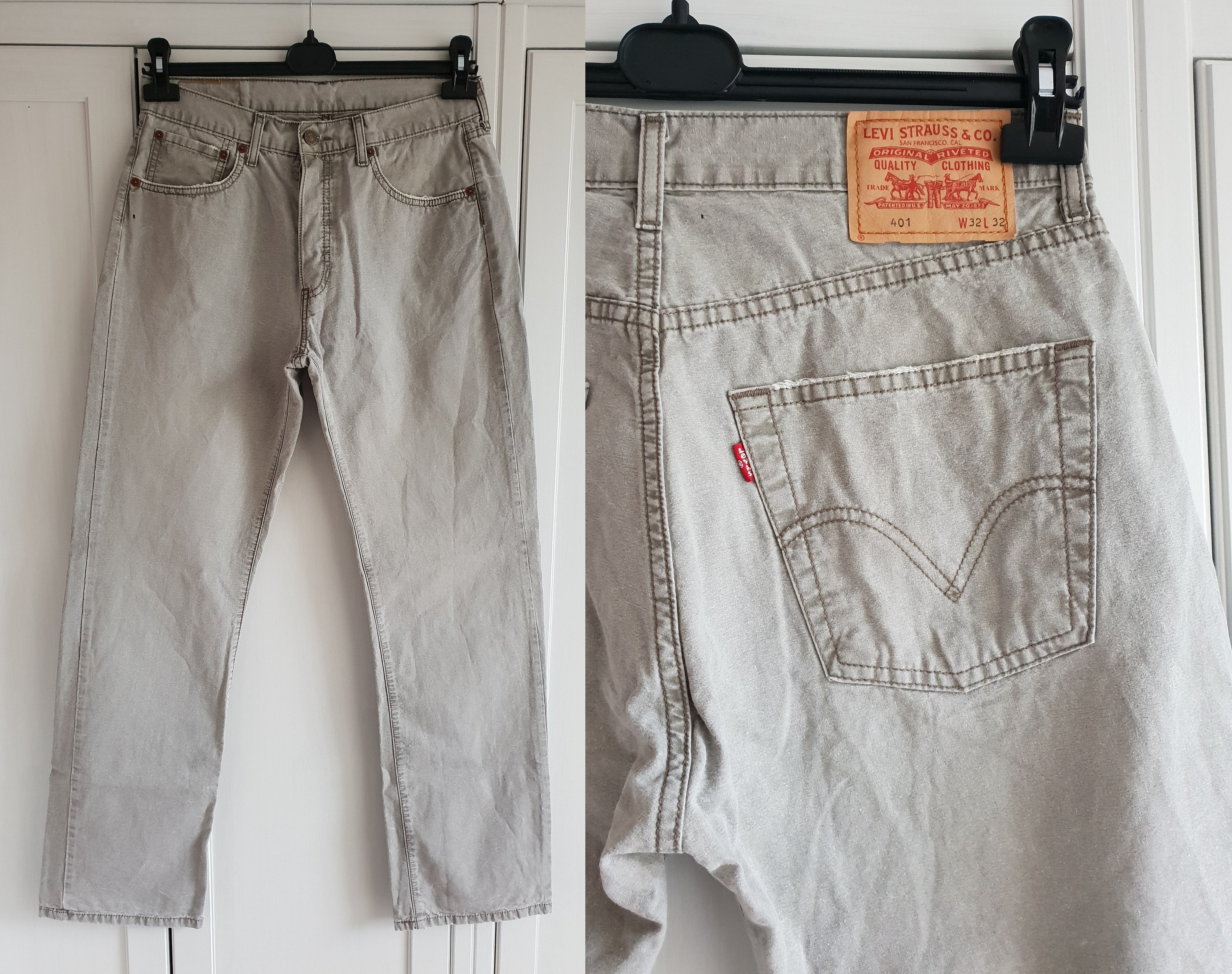 Levis 401 High Waist Jeans Gray Denim High Waist Size W32 L32 - Etsy Finland Levis 401 High Waist Jeans Gray Denim High Waist Size W32 L32 - Etsy Finland