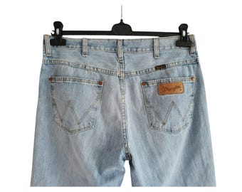 Vintage Wrangler Alaska-jeans uit de jaren 90: blauw denim, W33-L32