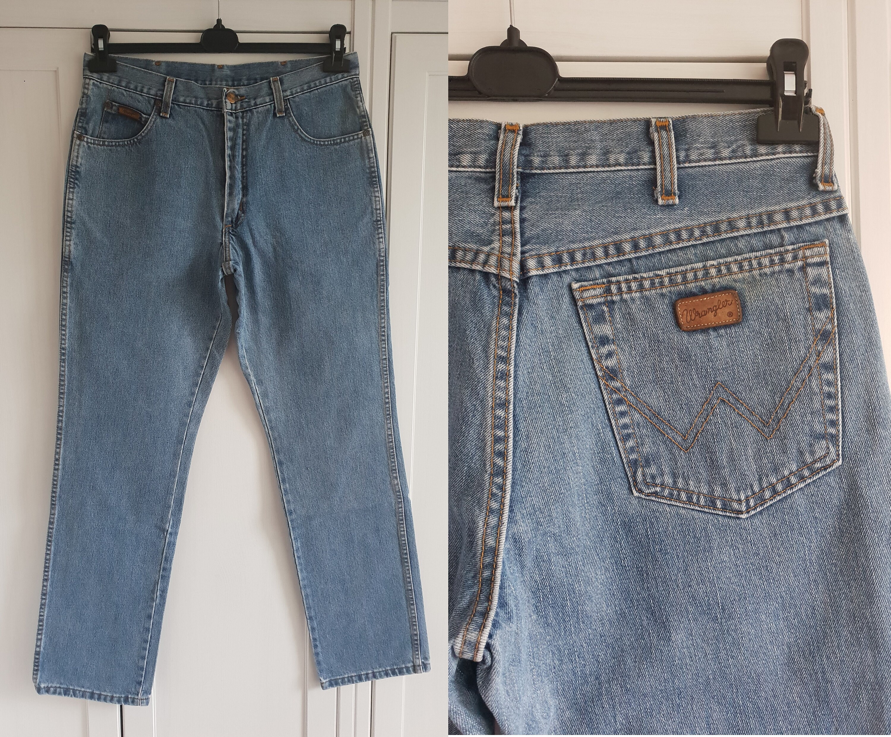 Vintage Wrangler Jeans Blue High Waisted Women Men Jeans Size - Etsy Vintage Wrangler Jeans Blue High Waisted Women Men Jeans Size - Etsy
