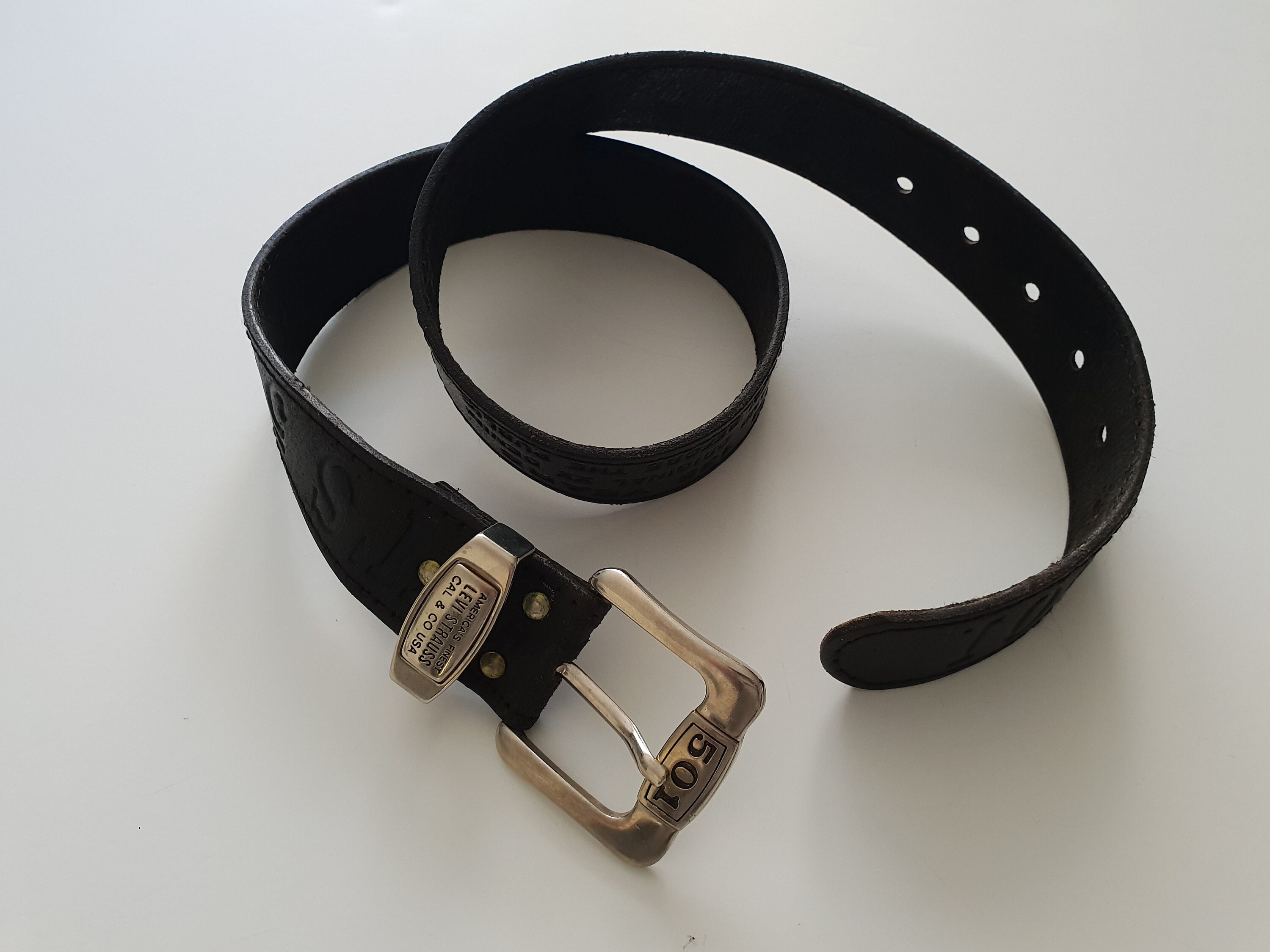 Vintage Levi's 501 Belt Black Genuine Leather Etsy