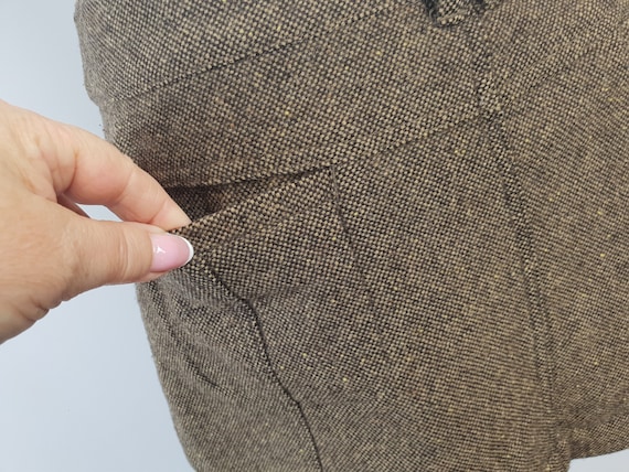 90s American Eagle Tweed Wool Mini Skirt Button F… - image 6