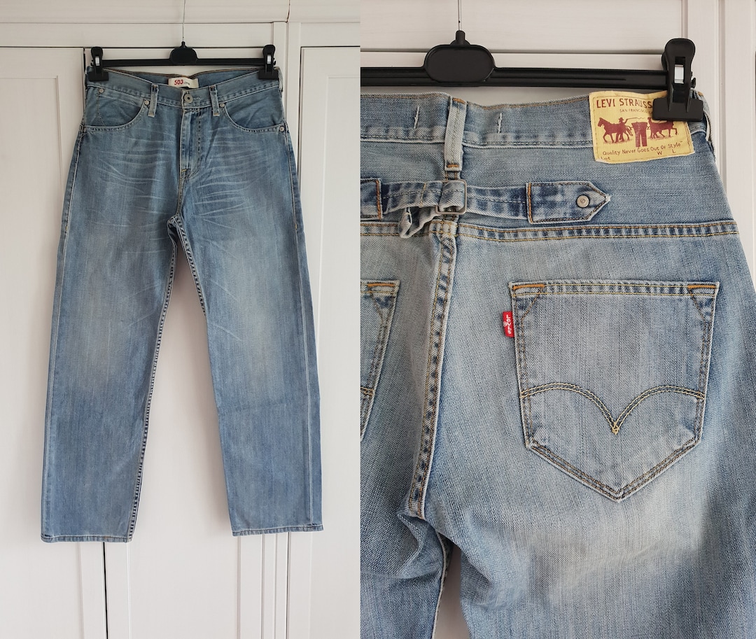 Vintage Levis 503 Loose Jeans Blue Denim Men Women Levi's Size W31 L32 31 32