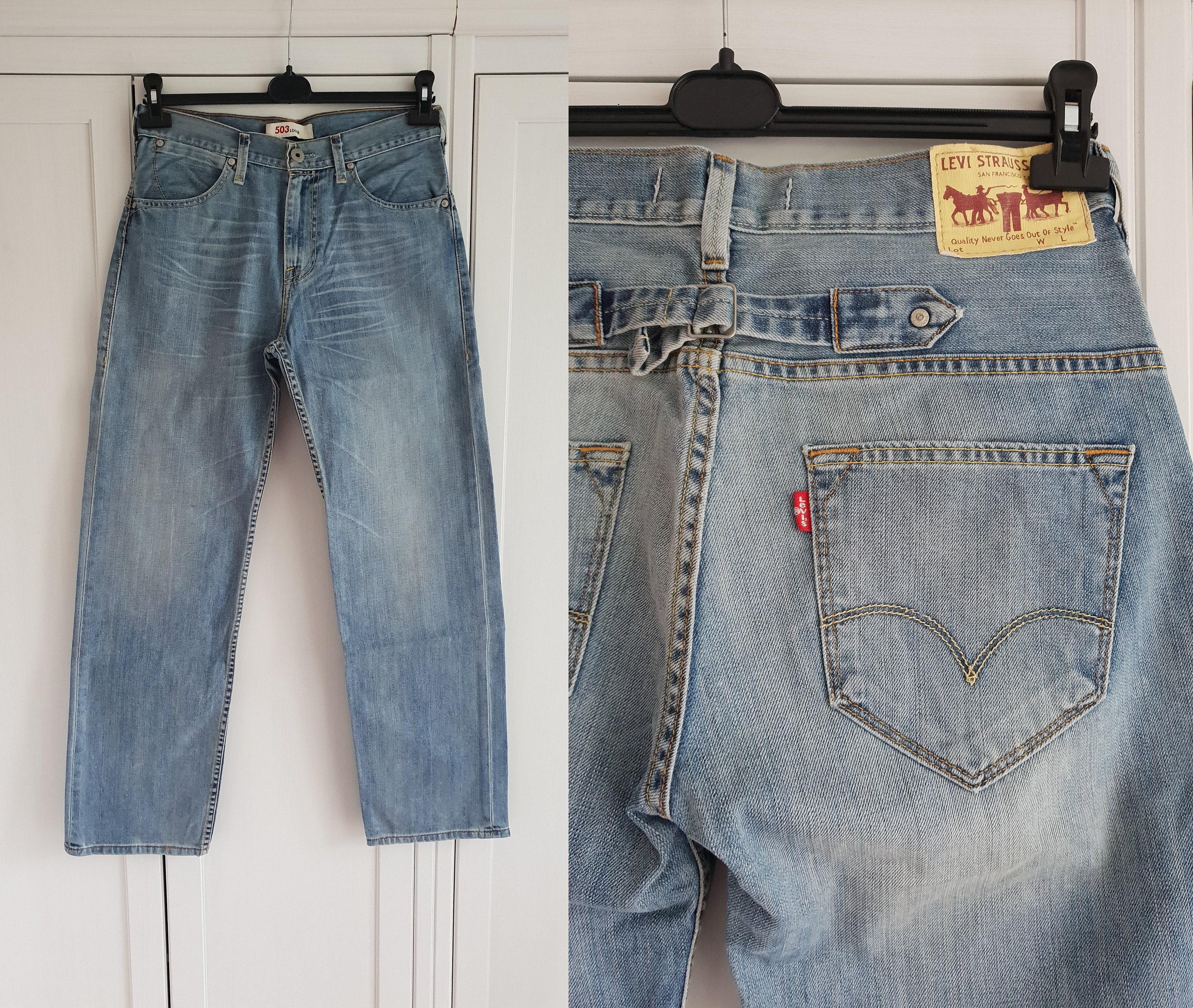 Vintage Levis 503 Loose Jeans Blue Denim Men Women Levi's - Etsy Denmark