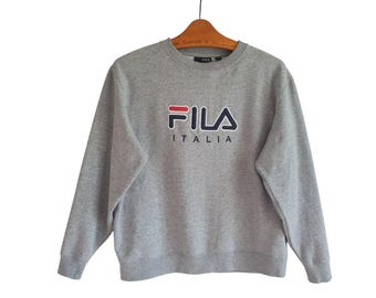 Vintage Gray Fila Sweatshirt Men Size XS / S