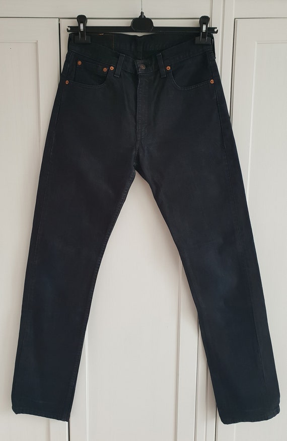 Levis 505 Jeans Black Denim High 