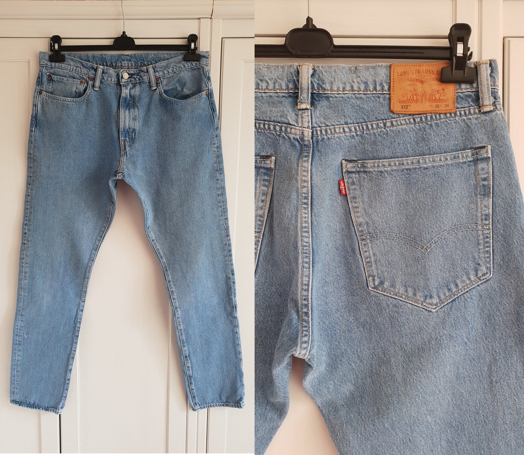 Vintage Levis 512 Jeans Blue Denim Men Women Levi s Size W36 L34 36 X 34 Etsy Canada