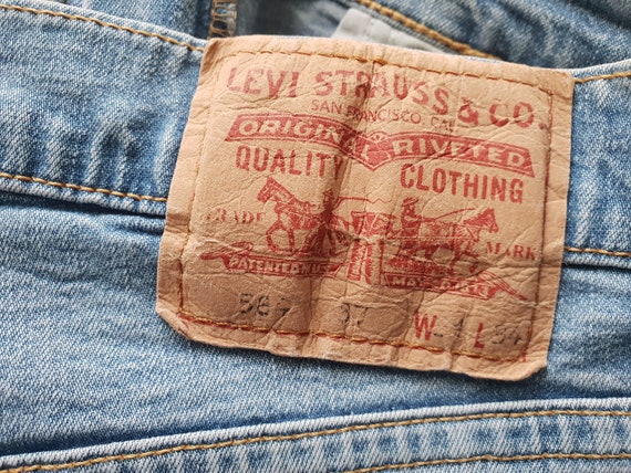 Levis 584 Jeans Vintage Light Blue Denim Bell Bot… - image 9