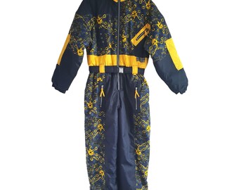 90s Ski Suit Energy Positive Vintage Winter Overalls Ski Jumpsuit Size 176 - M / L