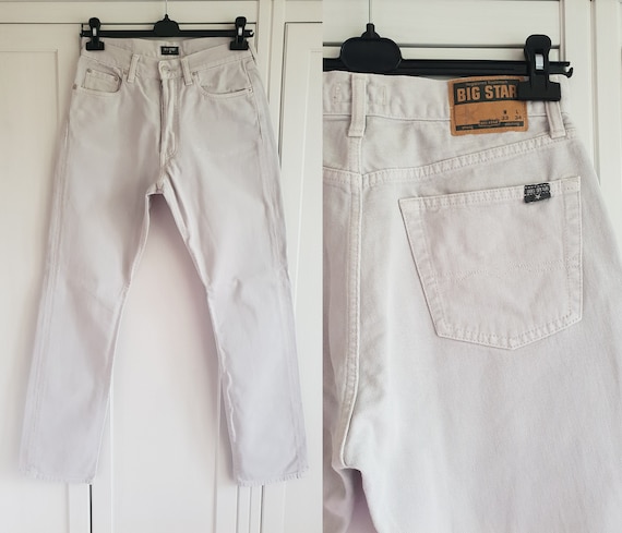 Vintage BIG STAR Jeans Light Gray Denim Pants But… - image 1