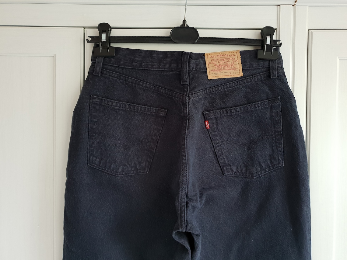 Vintage Levis 901 Jeans Black Denim High Waist Jeans | Etsy