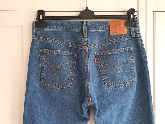 Vintage Levis 501 CT Jeans Blue Denim Mid Rise Bo… - image 5