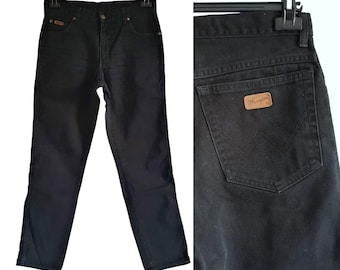 90s Vintage Wrangler Texas Jeans , Black Jeans Pants Size W32 L34