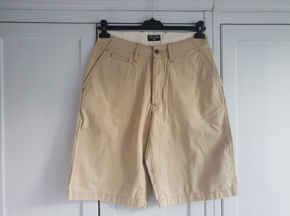 Ralph Lauren Bermuda Shorts Beige Cotton Men Women Size 30 W30 S