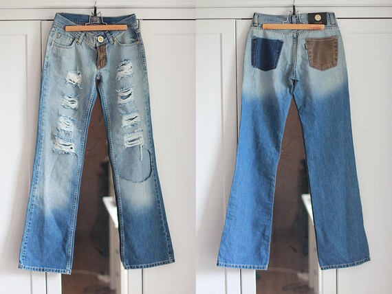 versace ripped jeans