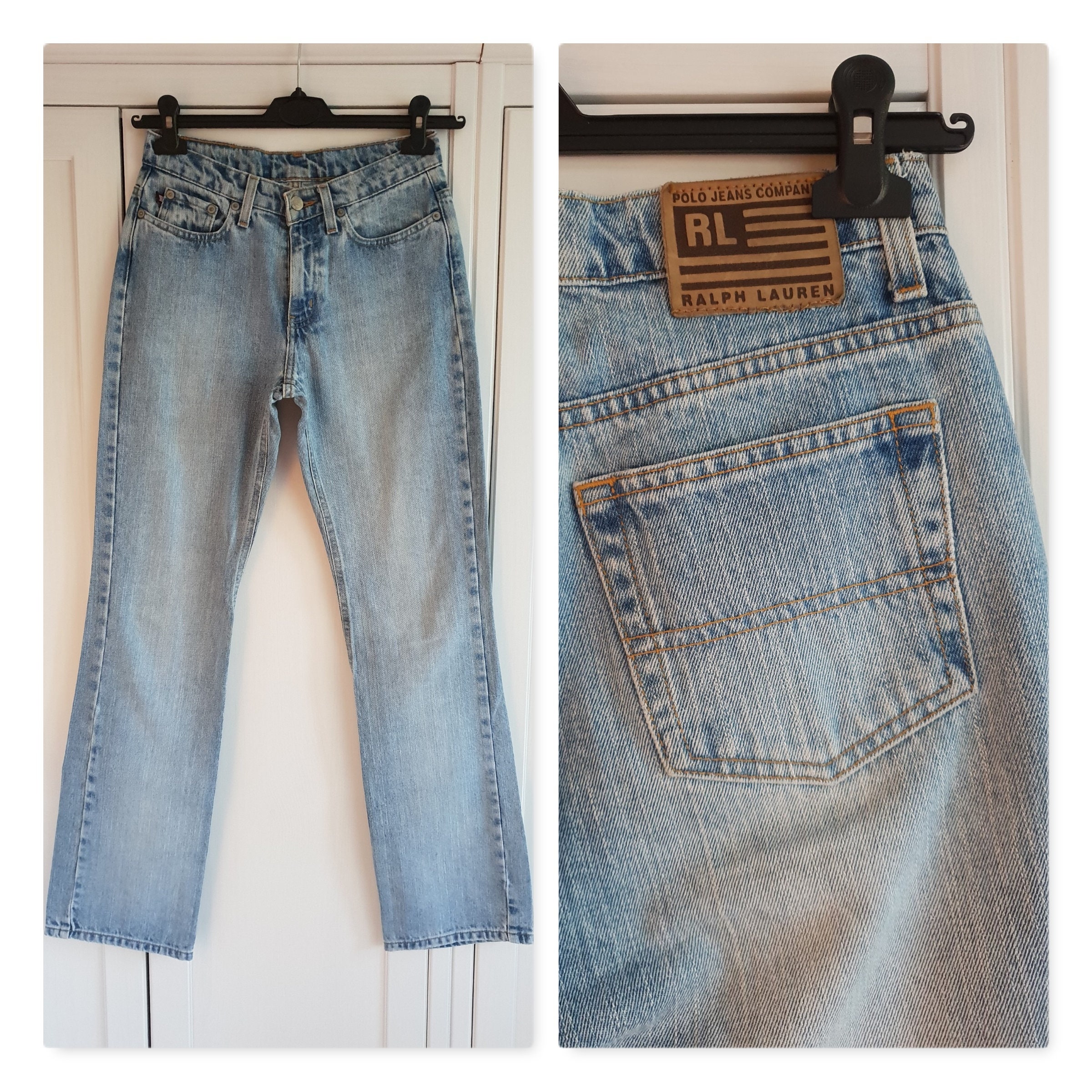 udskiftelig kollektion tyk Vintage Ralph Lauren Jeans Men Women Bluew28 W29 L32 28 29 X - Etsy Canada