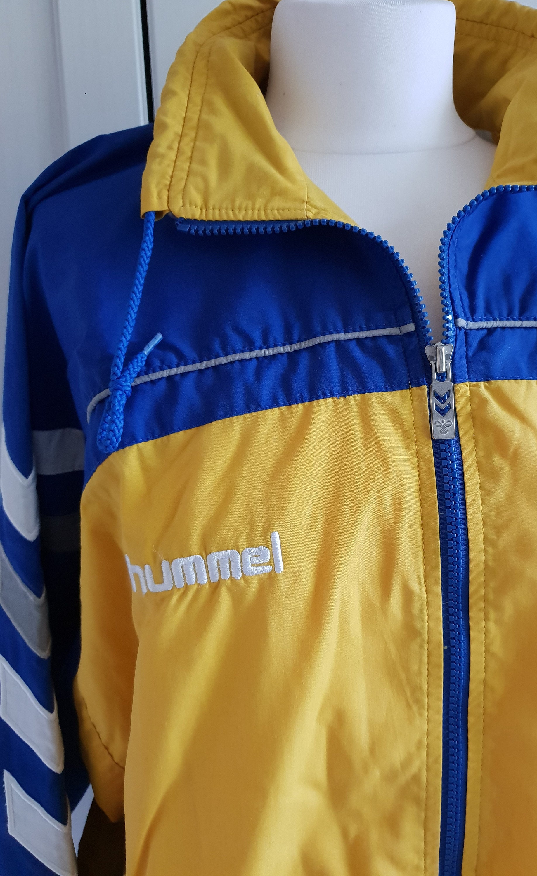 Vintage Hummel Jacket , Track Suit Oldschool Jacket , Blue Yellow White ,  Men Women Size M / L - Etsy Israel | Übergangsjacken