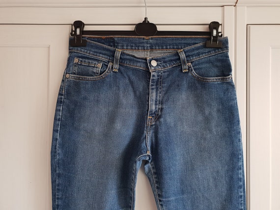 Vintage Levis 750 Jeans Blue Denim Bell Bottom Zi… - image 4