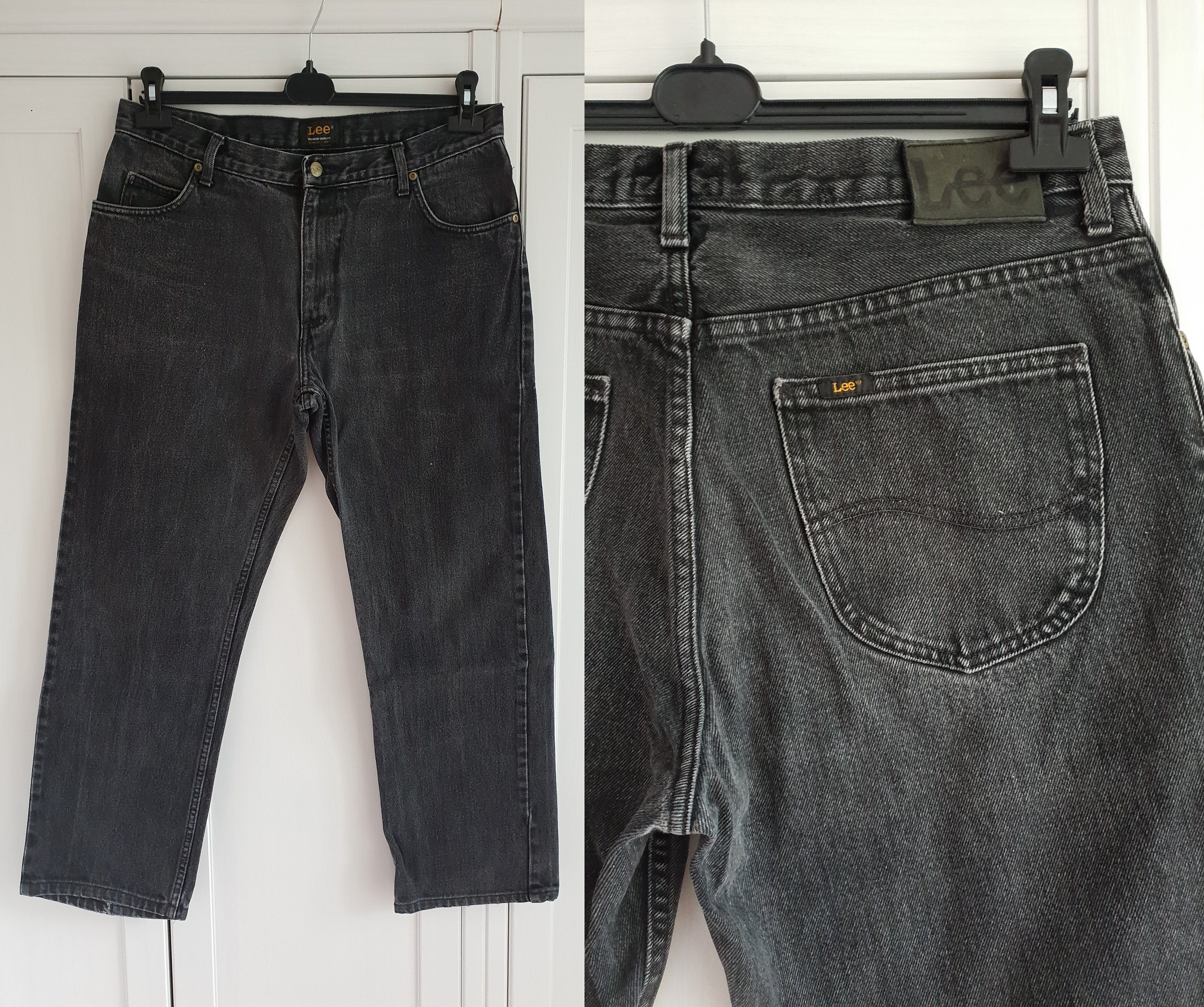 Buy Lee Brooklyn Jeans Black Denim High Waist Vintage Pants Men Online in  India - Etsy