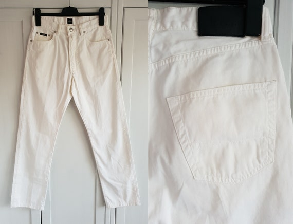 hugo boss mens white jeans