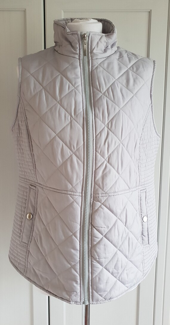 Gray quilted vest clearance