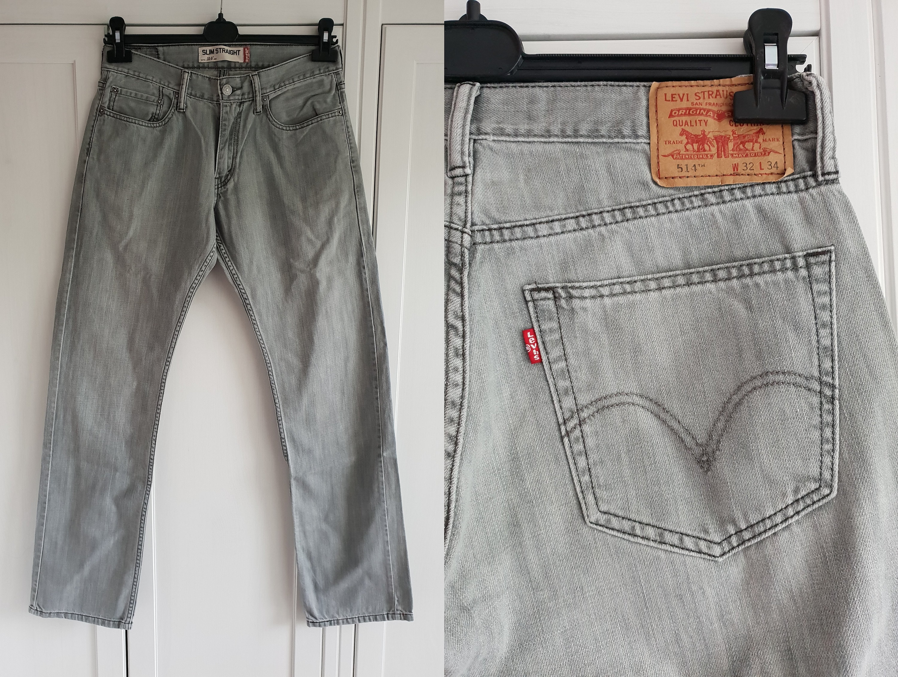 Vintage Levis 514 Jeans Gray Denim Men Women Size W32 L34 32 X - Etsy