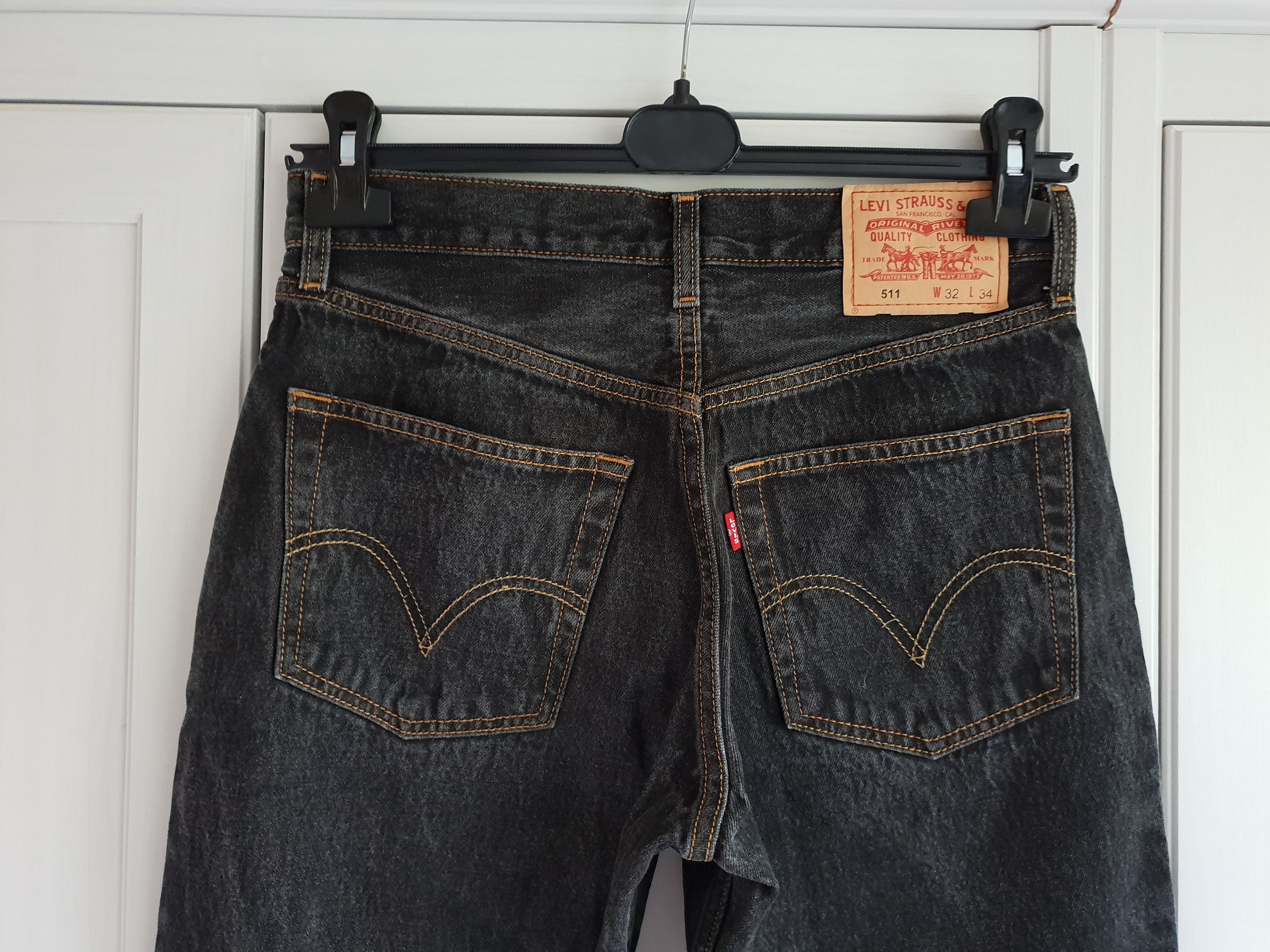 Levis 511 Jeans Black Denim Vintage Levi's Men Women Size | Etsy