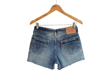 Pantalones cortos vaqueros Levi's 577 de los años 90: Vaqueros de tiro medio con corte, talla W28