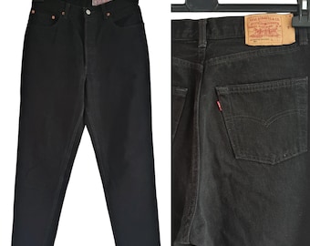 パンツ 80s vintage Levi's 501 black denim pants W26 Vintage Levi's 501 Faded Black Jeans 90s Womens High