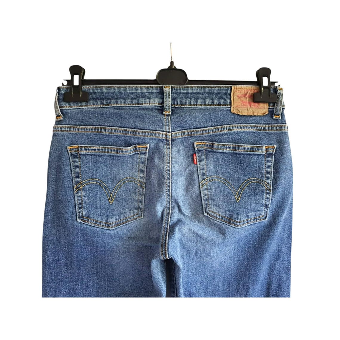 Vintage Levis Bootcut Jeans: Blue Denim, Size 9/S, foto 1 di 5