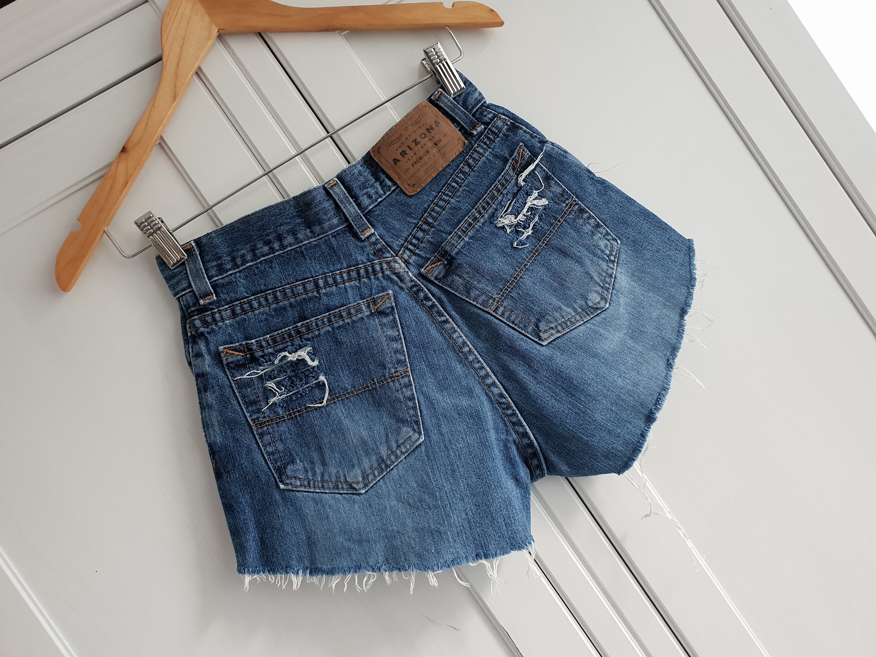 Arizona Jeans Shorts Women XS Size - Rock / Etsy Grunge Roll Hong / XXS Summer High Look Blue Waisted W25 N Denim Kong