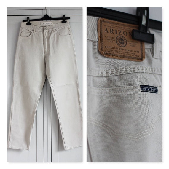 Men Vintage 32 Etsy X Kong Jeans Hong - High Jeans Arizona Pants 31 Women L31 Beige W32 Size Waisted