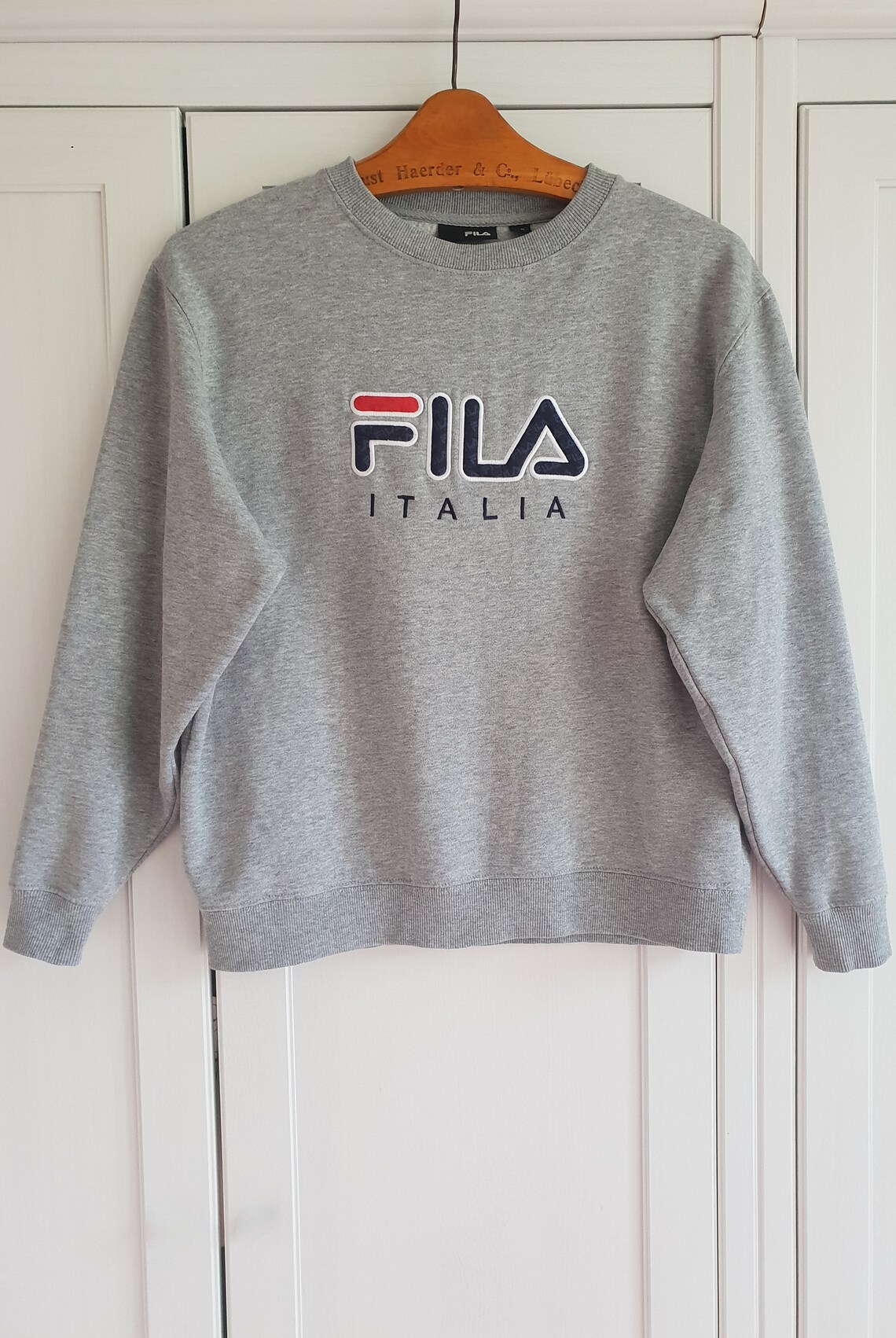 Vintage Fila Sweatshirt Gray Red Navy Blue White Men Women - Etsy