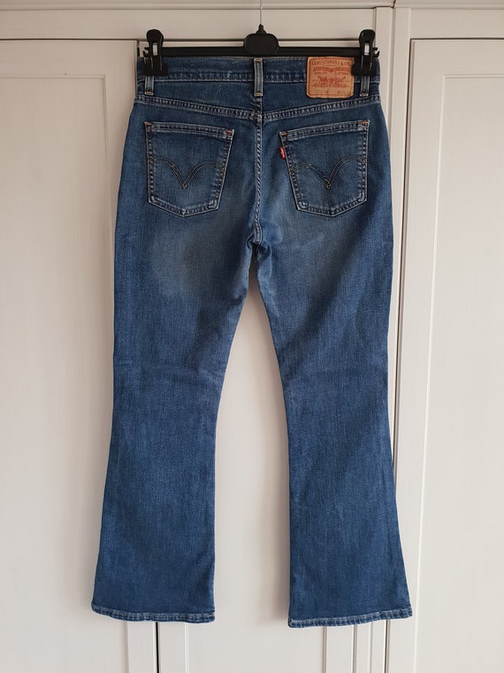 Vintage Levis 750 Jeans Blue Denim Bell Bottom Zi… - image 6
