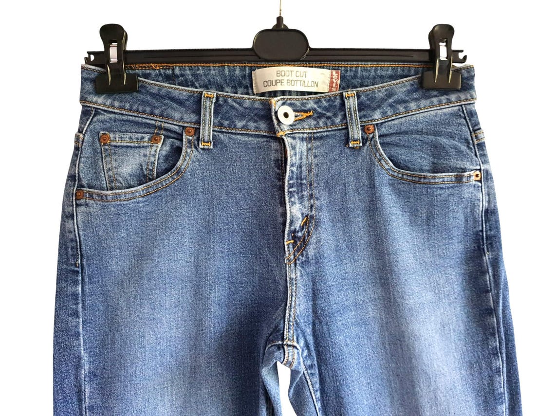 Vintage Levis Bootcut Jeans: Blue Denim, Size 9/S, foto 4 di 5