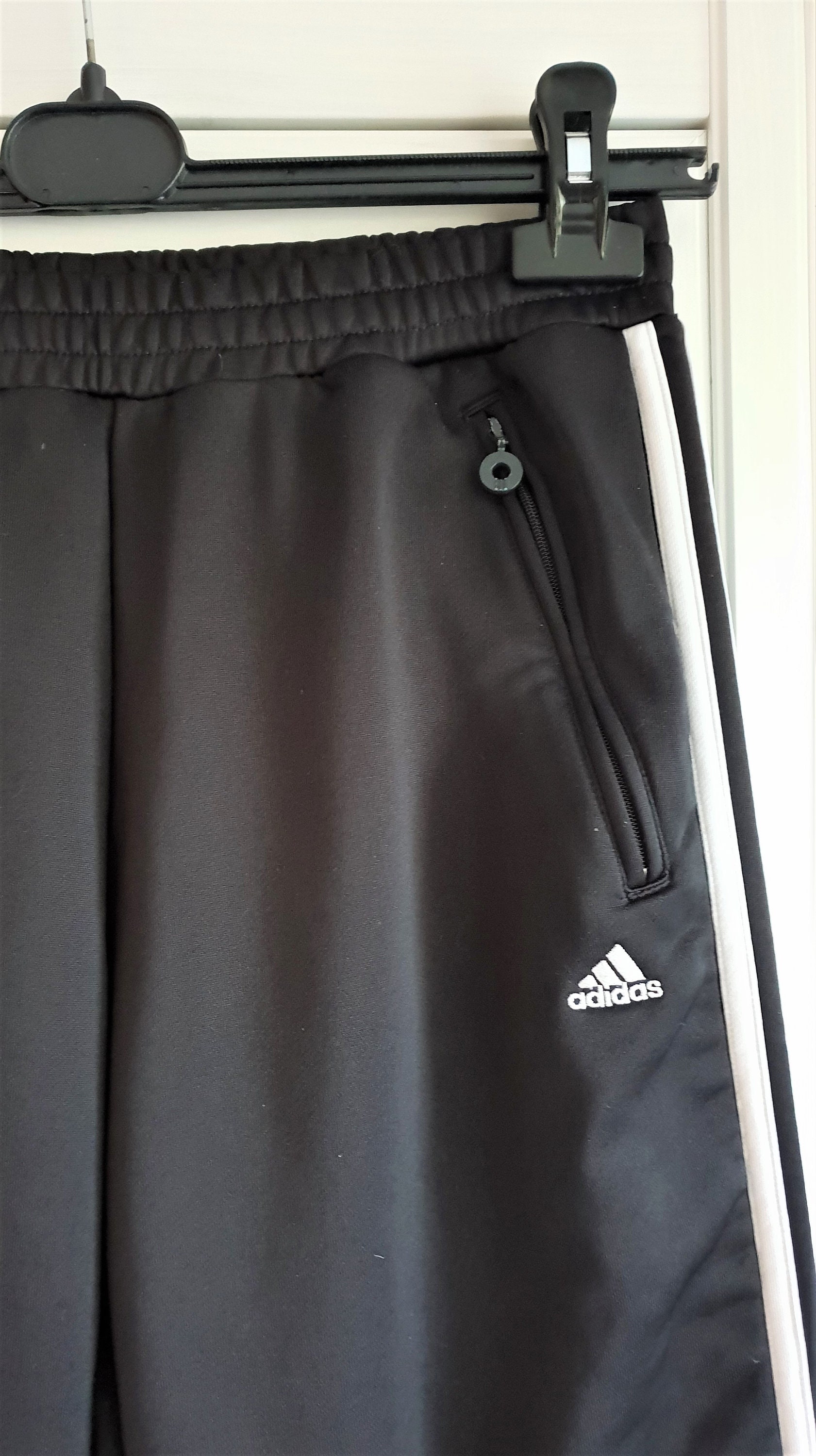 Vintage Adidas Pants Black White Jogger Adidas Sport Pants Size S / M ...