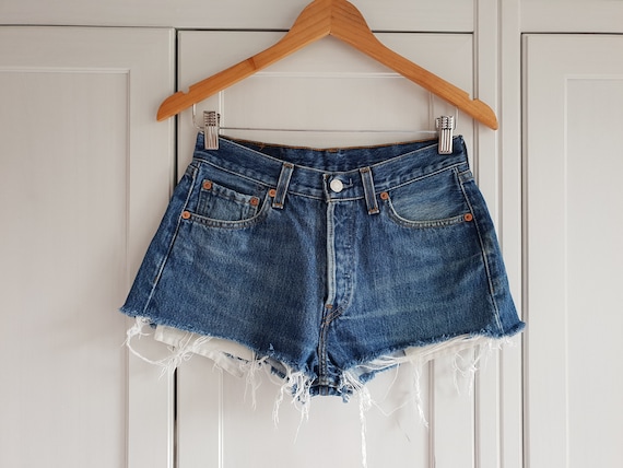 Vintage Levis 501 Shorts High Waist Blue Denim Levi's - Etsy