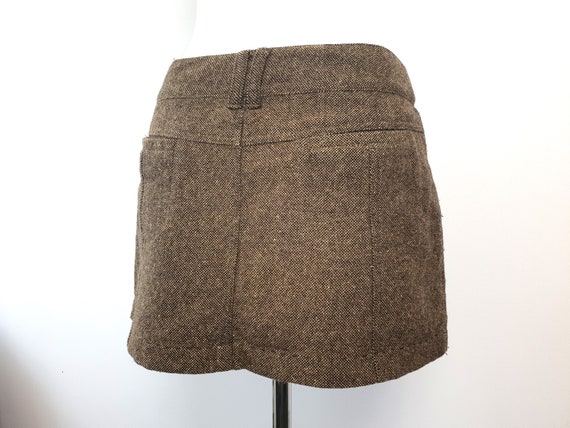 90s American Eagle Tweed Wool Mini Skirt Button F… - image 5