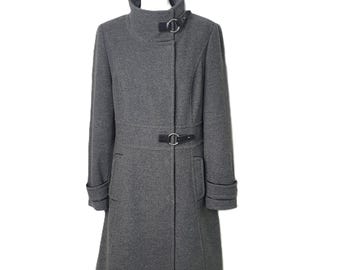 Barney's New York 100 Cashmere Coat XS 90s 1990s Barneys NY Dark