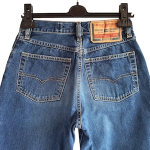 Vintage Diesel Jeans Blue Denim Pants Men Women Size XS W26 L29  Made In Italy