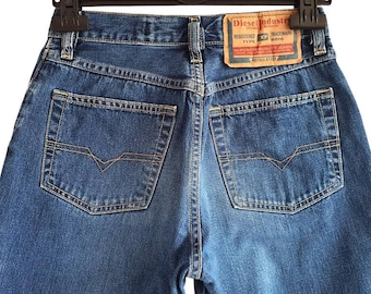 Vintage Diesel Jeans Blue Denim Pants Men Women Size XS W26 L29  Made In Italy