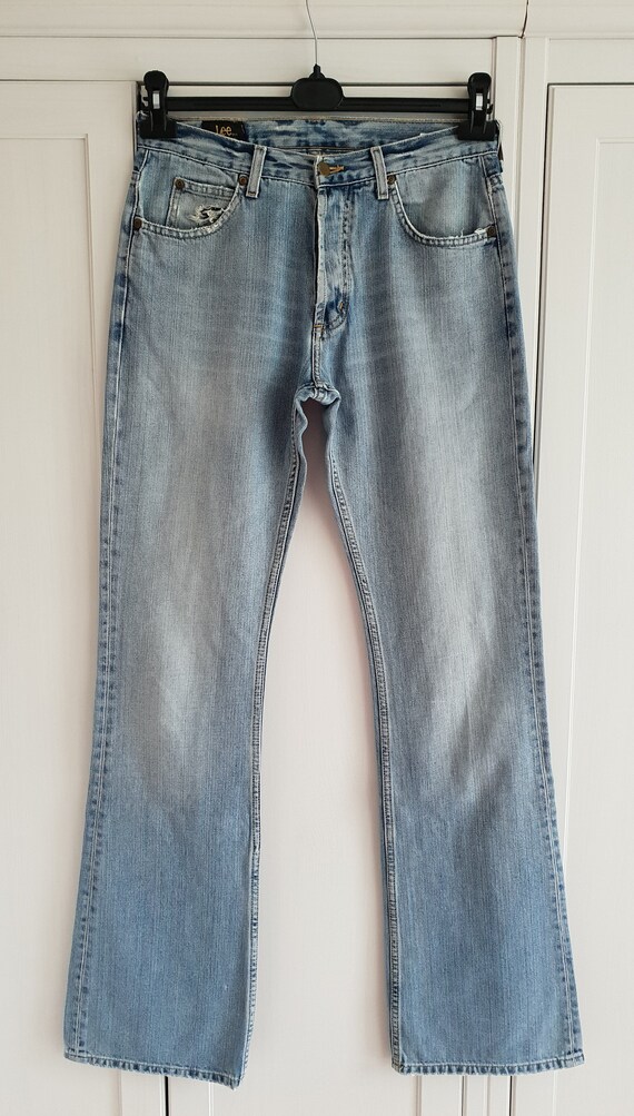 Vintage Lee Denver Blue Jeans Denim Uomo Donna Jeans Bells | Etsy Italia